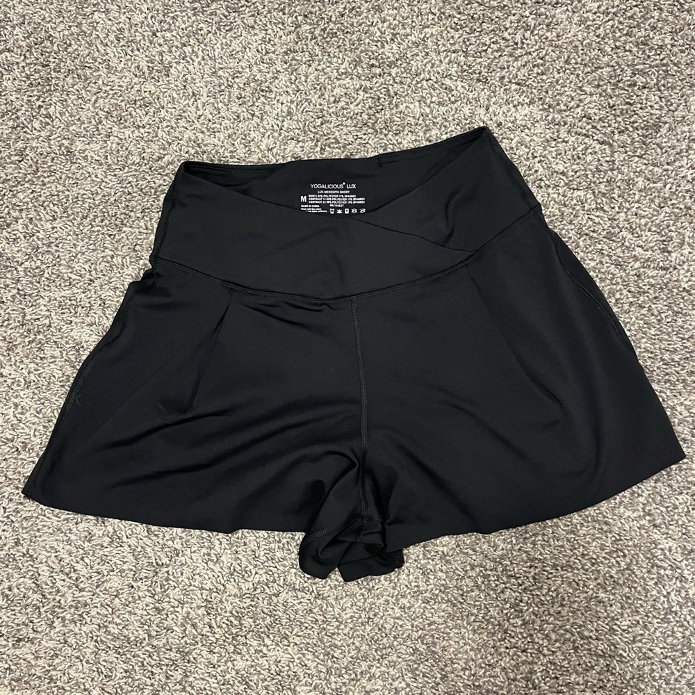 Yogalicious Black Athletic Shorts Lightweight and Breathable